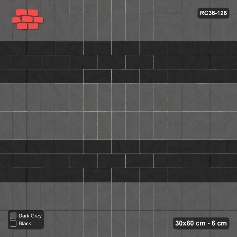 Interlock (Pasco) 30x60 cm · RC36-126 · Soldier Majority Bands · Top view