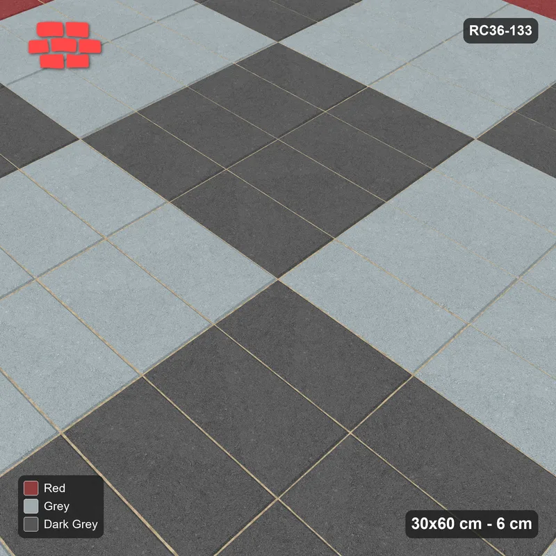 Interlock (Pasco) 30x60 cm · RC36-133 · Stretcher Border with Weave Checker · Side view