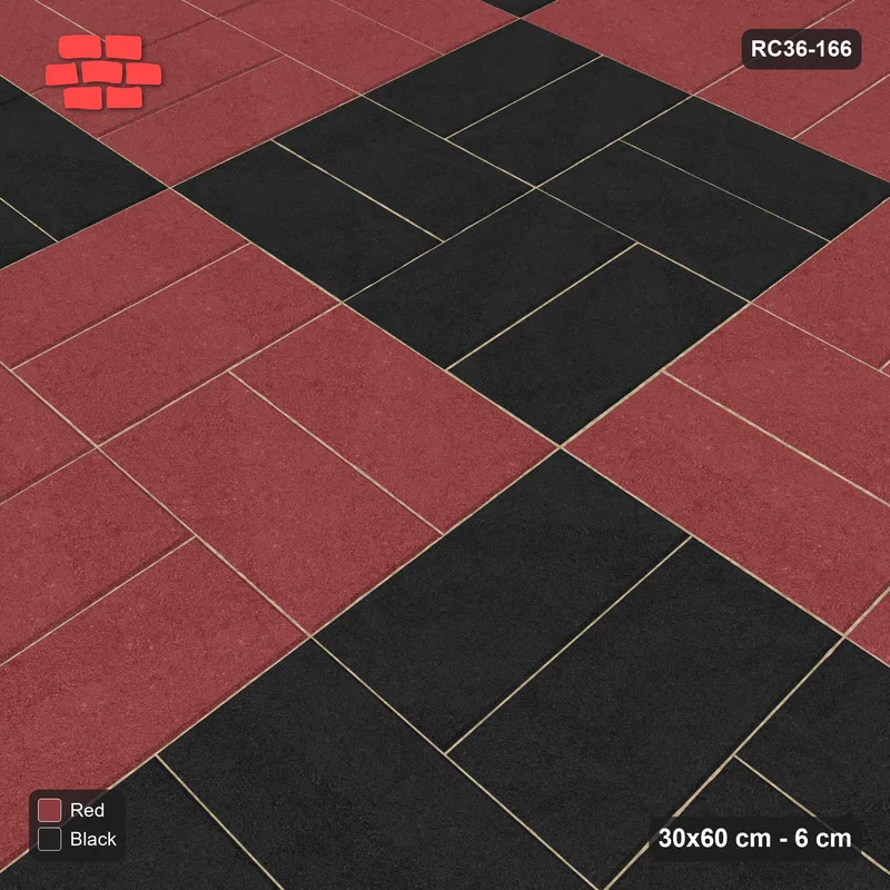 Interlock (Pasco) 30x60 cm · RC36-166 · Basketweave, Checker Blocks 2x2 · Side view