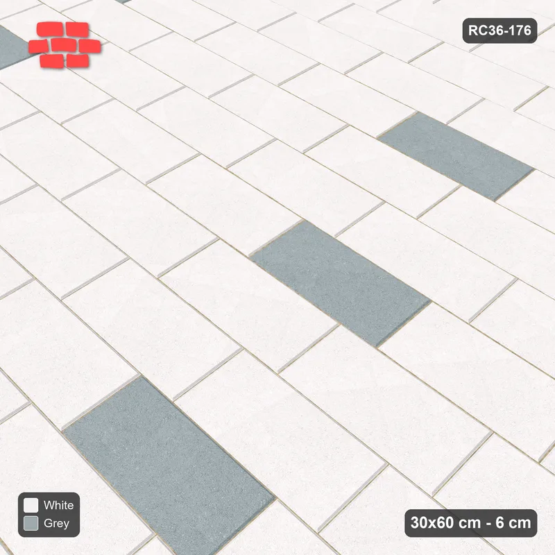 Interlock (Pasco) 30x60 cm · RC36-176 · Running Bond 1/4, Regular Inlay Slabs · Side view