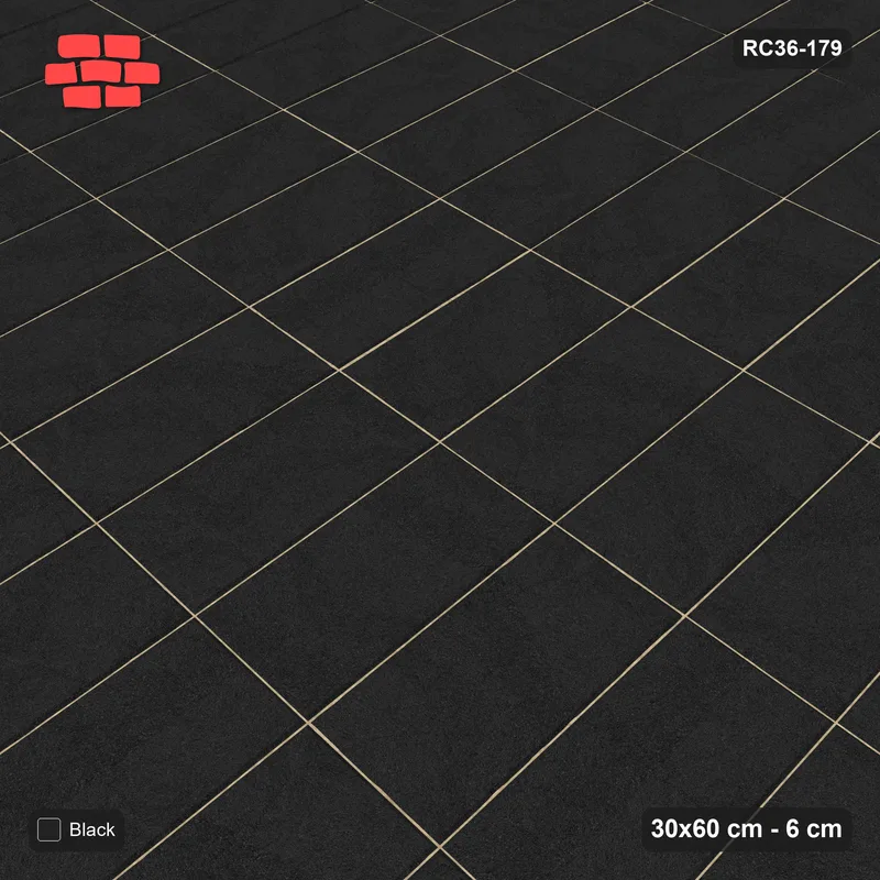 Interlock (Pasco) 30x60 cm · RC36-179 · Vertical Stack Bond, Single Tone · Side view