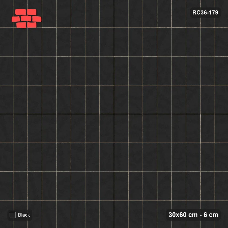 Interlock (Pasco) 30x60 cm · RC36-179 · Vertical Stack Bond, Single Tone · Top view