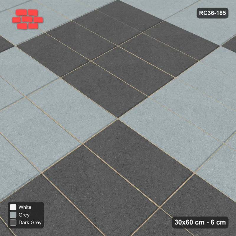 Interlock (Pasco) 30x60 cm · RC36-185 · Soldier Border with Panel Checker · Side view