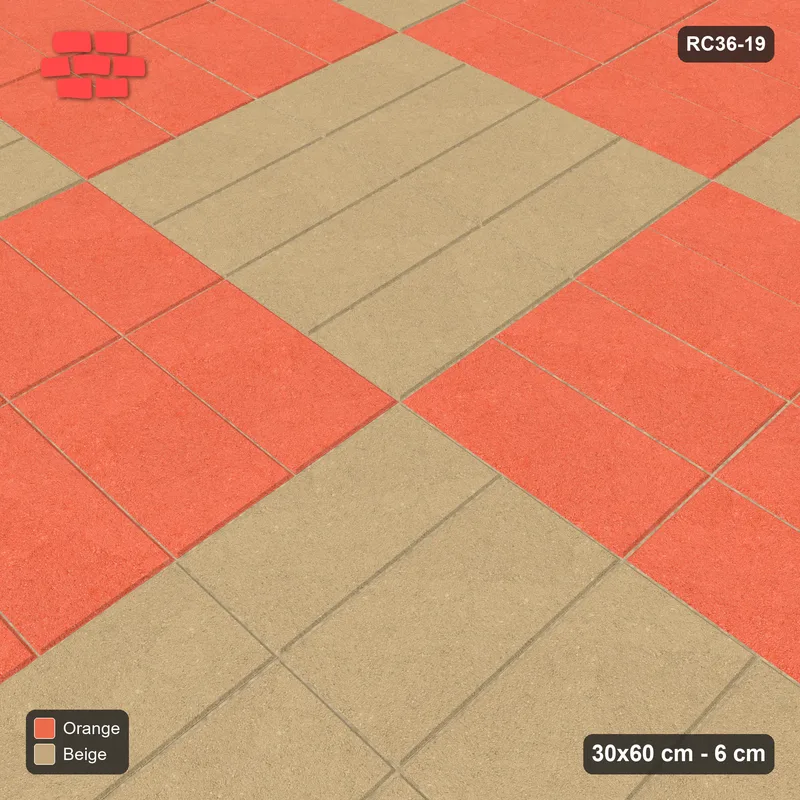 Interlock (Pasco) 30x60 cm · RC36-19 · Panel checkerboard, horizontal and vertical · Side view