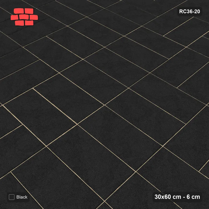 Interlock (Pasco) 30x60 cm · RC36-20 · Panel checkerboard, weave and stack · Side view