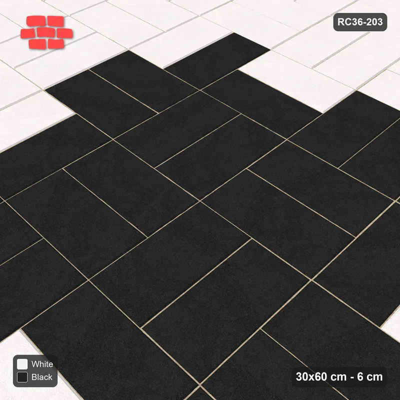 Interlock (Pasco) 30x60 cm · RC36-203 · Basketweave, Centre Medallion · Side view