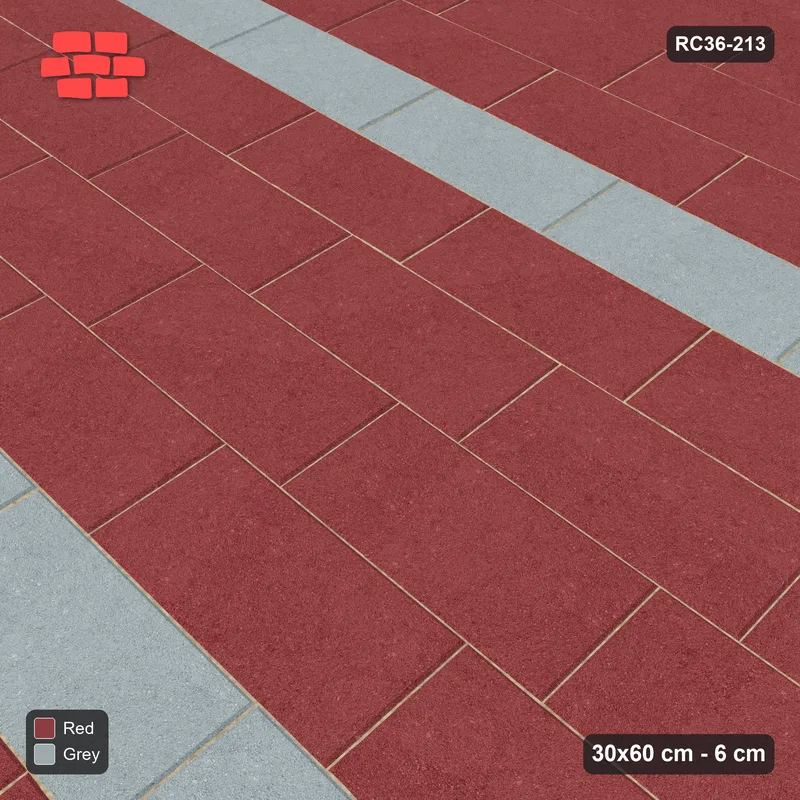 Interlock (Pasco) 30x60 cm · RC36-213 · Running Bond 1/4, Twin Feature Courses · Side view