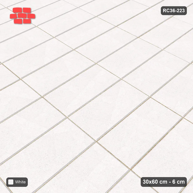 Interlock (Pasco) 30x60 cm · RC36-223 · Vertical Stack Bond, Single Tone in 54F Kerb Frame · Side view