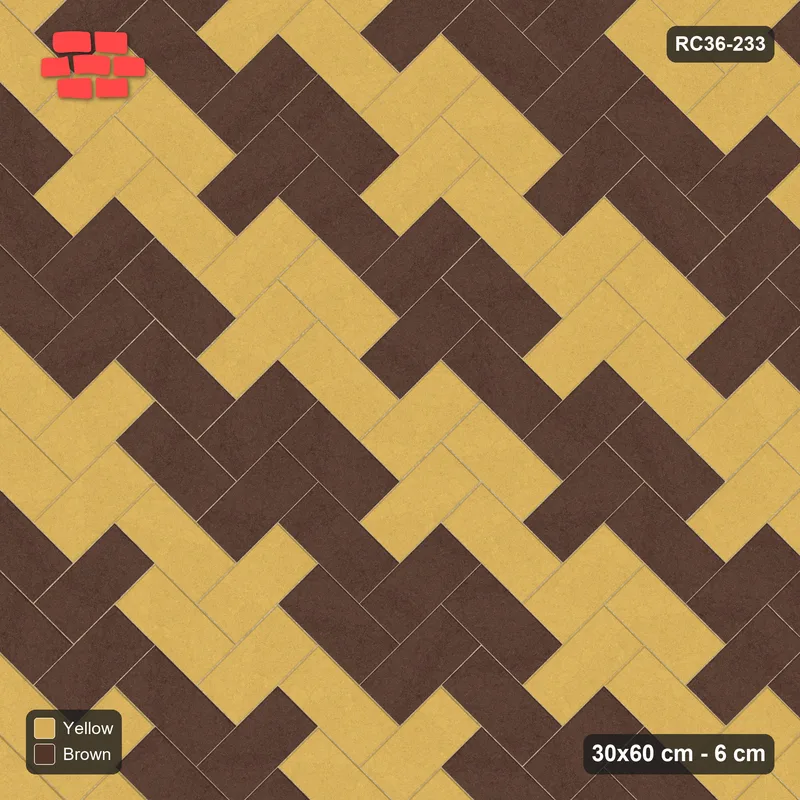 Interlock (Pasco) 30x60 cm · RC36-233 · Diagonal Herringbone, Diagonal Stripes · Top view