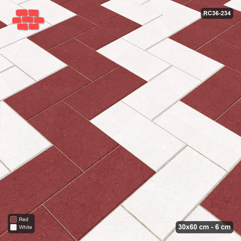 Interlock (Pasco) 30x60 cm · RC36-234 · Herringbone 90, Diagonal Stripes · Side view