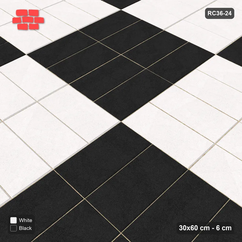 Interlock (Pasco) 30x60 cm · RC36-24 · Double basketweave checker · Side view