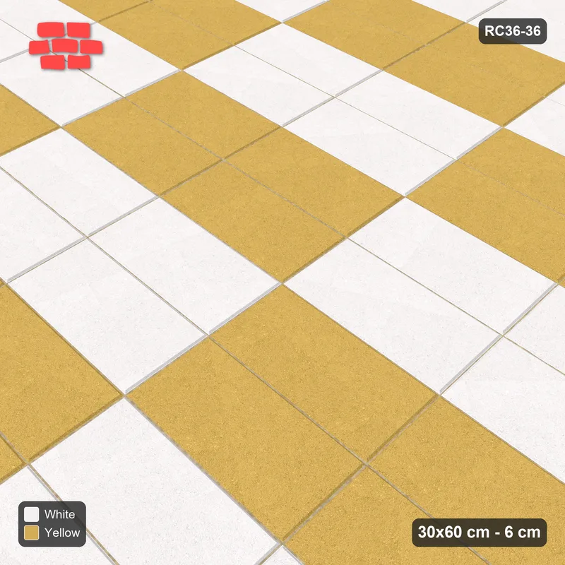 Interlock (Pasco) 30x60 cm · RC36-36 · Stack bond checker blocks · Side view