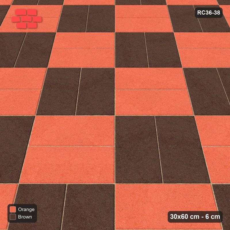 Interlock (Pasco) 30x60 cm · RC36-38 · Diagonal parquet checker · Side view