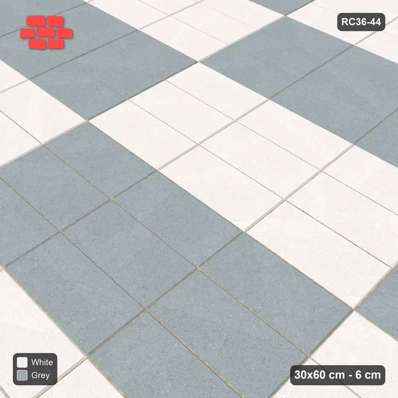 Interlock (Pasco) 30x60 cm · RC36-44 · Stack bond large checker · Side view