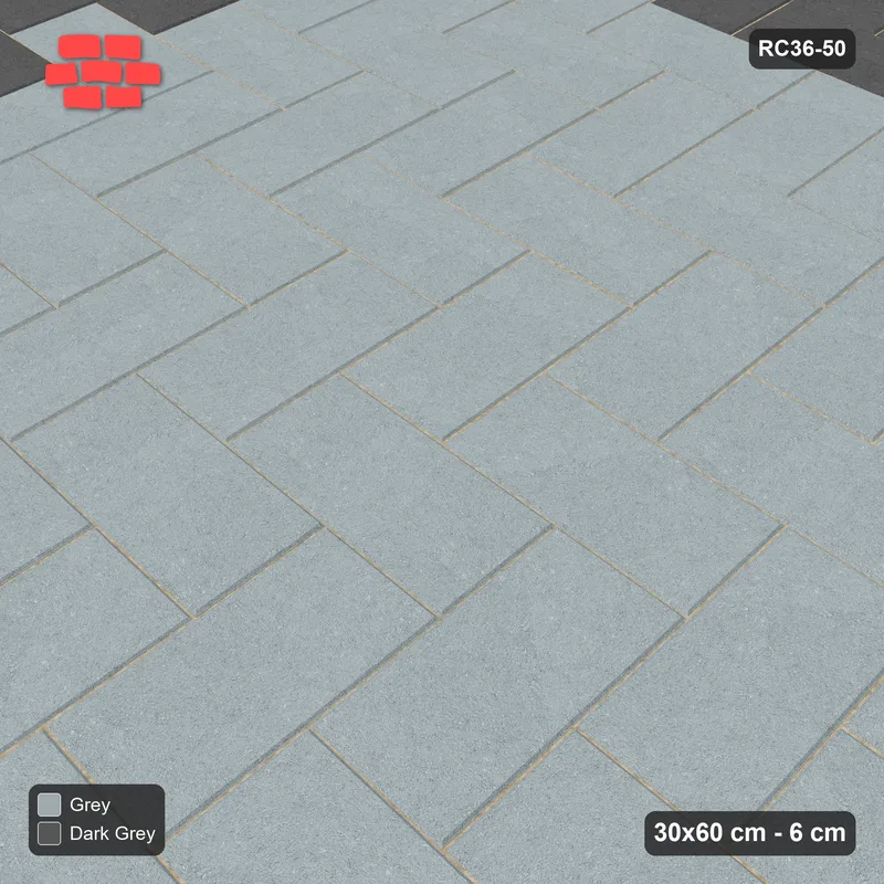 Interlock (Pasco) 30x60 cm · RC36-50 · Herringbone with dark edge · Side view