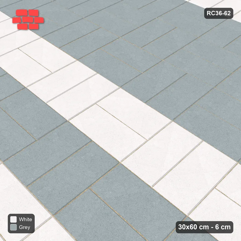 Interlock (Pasco) 30x60 cm · RC36-62 · Basketweave, Graded Wide Bands · Side view