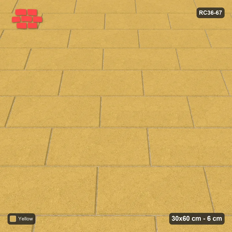 Interlock (Pasco) 30x60 cm · RC36-67 · Diagonal Running Bond, Single Tone in 40F Kerb Frame · Side view