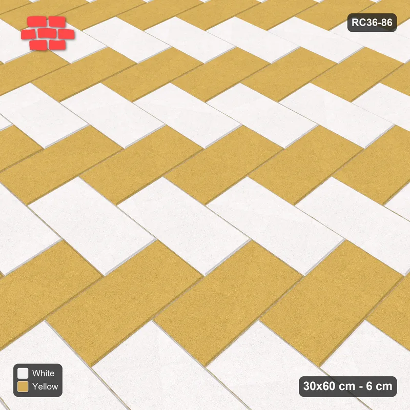 Interlock (Pasco) 30x60 cm · RC36-86 · Herringbone 90, Two-Tone Weave · Side view