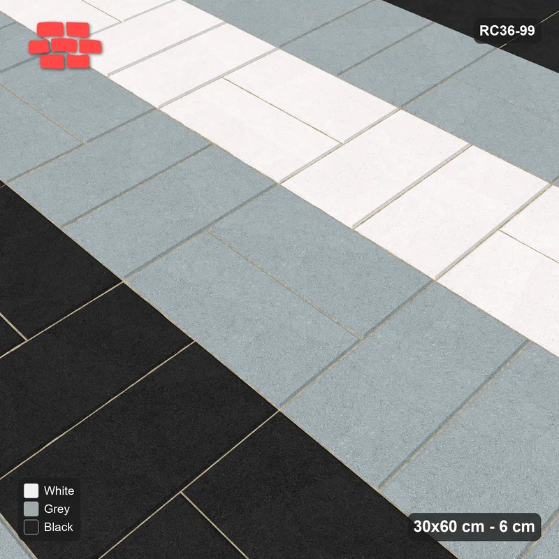Interlock (Pasco) 30x60 cm · RC36-99 · Basketweave, Three-Tone Courses · Side view