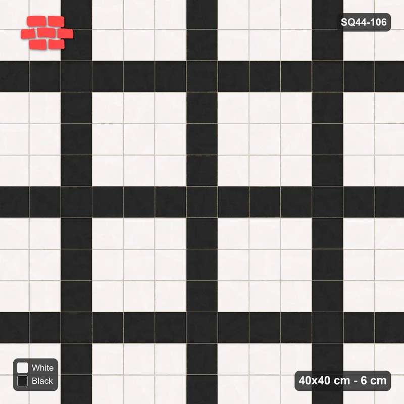 Interlock (Pasco) 40x40 cm · SQ44-106 · Plaza Grid Every 4 Courses · Top view Interlock (Pasco) 40x40 cm · SQ44-106 · Plaza Grid Every 4 Courses · Top view