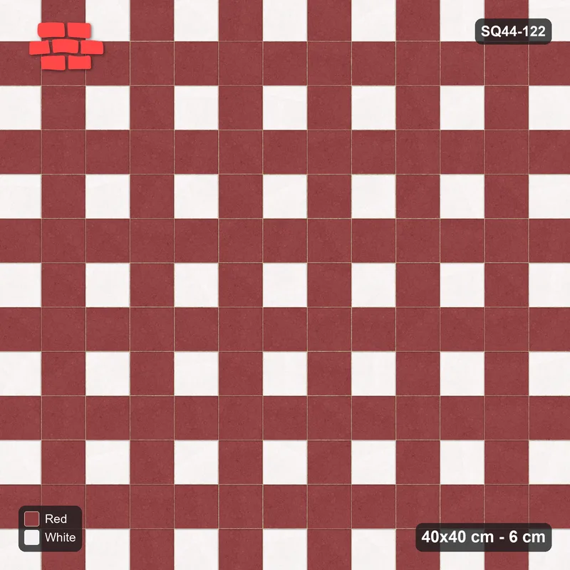 Interlock (Pasco) 40x40 cm · SQ44-122 · Accent Squares Every 2 Units · Top view Interlock (Pasco) 40x40 cm · SQ44-122 · Accent Squares Every 2 Units · Top view