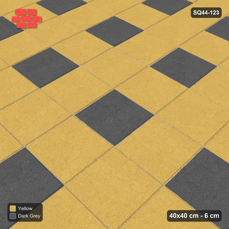 Interlock (Pasco) 40x40 cm · SQ44-123 · Accent Squares Every 2 Units · Side view Interlock (Pasco) 40x40 cm · SQ44-123 · Accent Squares Every 2 Units · Side view