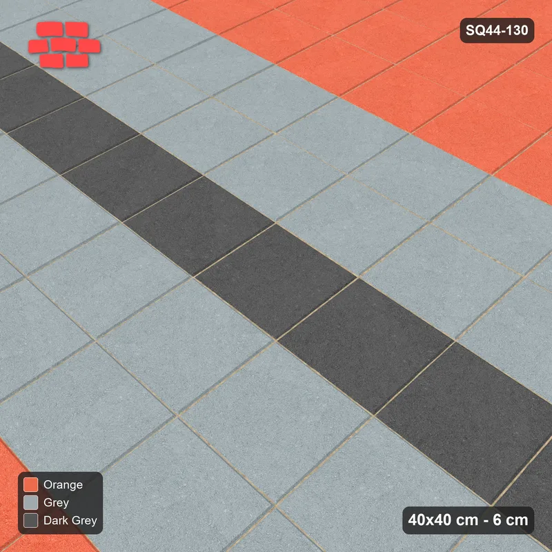 Interlock (Pasco) 40x40 cm · SQ44-130 · Triple Feature Bands · Side view Interlock (Pasco) 40x40 cm · SQ44-130 · Triple Feature Bands · Side view