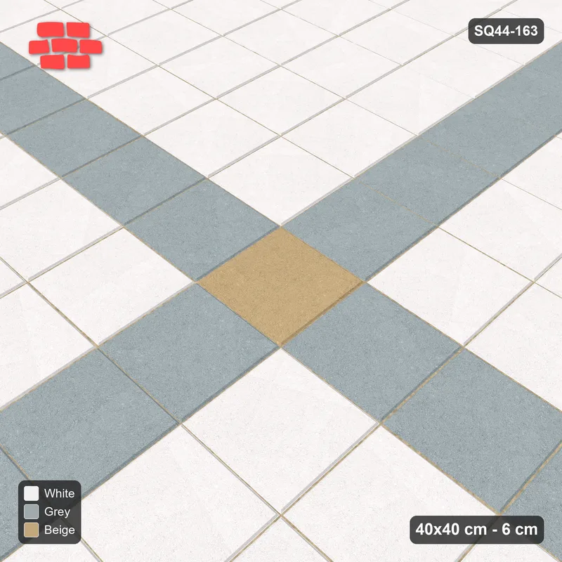 Interlock (Pasco) 40x40 cm · SQ44-163 · Cross Feature · Side view Interlock (Pasco) 40x40 cm · SQ44-163 · Cross Feature · Side view