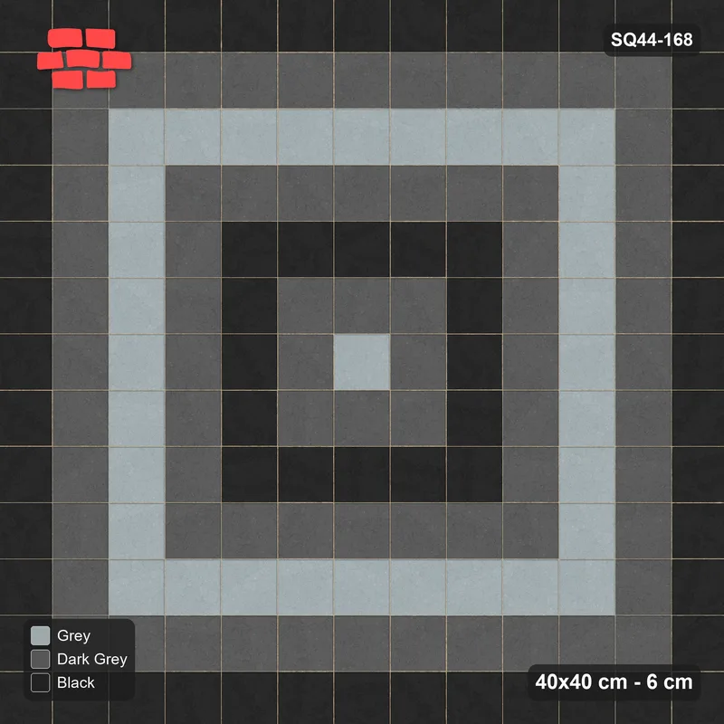 Interlock (Pasco) 40x40 cm · SQ44-168 · Tonal Rings · Top view Interlock (Pasco) 40x40 cm · SQ44-168 · Tonal Rings · Top view