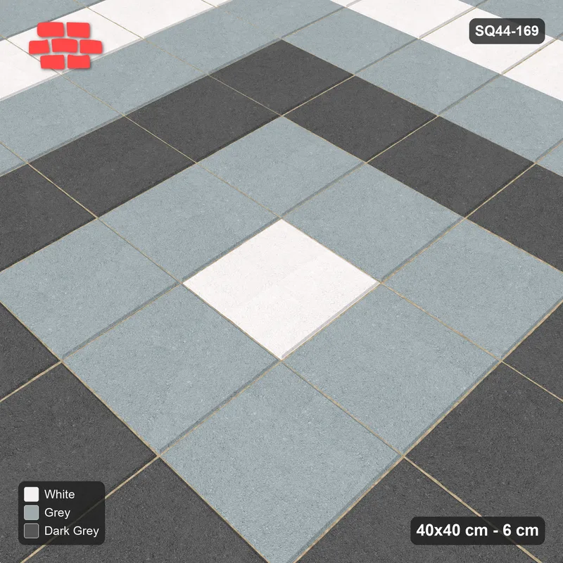 Interlock (Pasco) 40x40 cm · SQ44-169 · Tonal Rings · Side view Interlock (Pasco) 40x40 cm · SQ44-169 · Tonal Rings · Side view