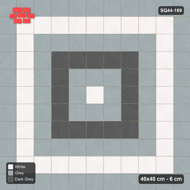 Interlock (Pasco) 40x40 cm · SQ44-169 · Tonal Rings · Top view Interlock (Pasco) 40x40 cm · SQ44-169 · Tonal Rings · Top view