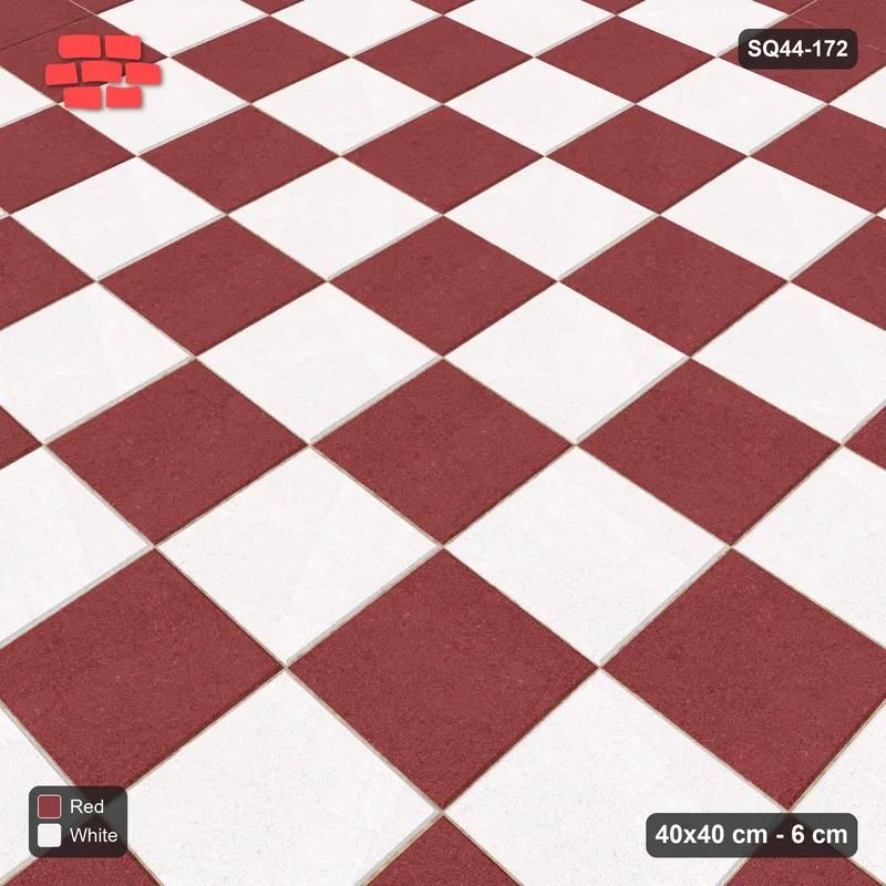 Interlock (Pasco) 40x40 cm · SQ44-172 · Single Course Border with Checker Field · Side view Interlock (Pasco) 40x40 cm · SQ44-172 · Single Course Border with Checker Field · Side view
