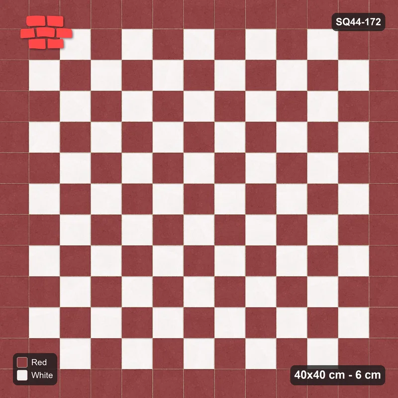 Interlock (Pasco) 40x40 cm · SQ44-172 · Single Course Border with Checker Field · Top view Interlock (Pasco) 40x40 cm · SQ44-172 · Single Course Border with Checker Field · Top view