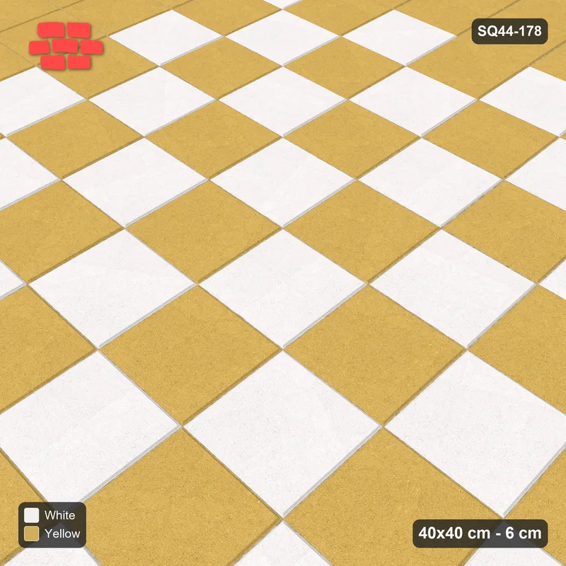 Interlock (Pasco) 40x40 cm · SQ44-178 · Double Course Border with Checker Field · Side view Interlock (Pasco) 40x40 cm · SQ44-178 · Double Course Border with Checker Field · Side view