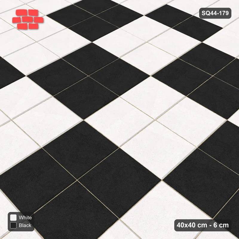 Interlock (Pasco) 40x40 cm · SQ44-179 · Double Course Border with Large Checker Field · Side view Interlock (Pasco) 40x40 cm · SQ44-179 · Double Course Border with Large Checker Field · Side view
