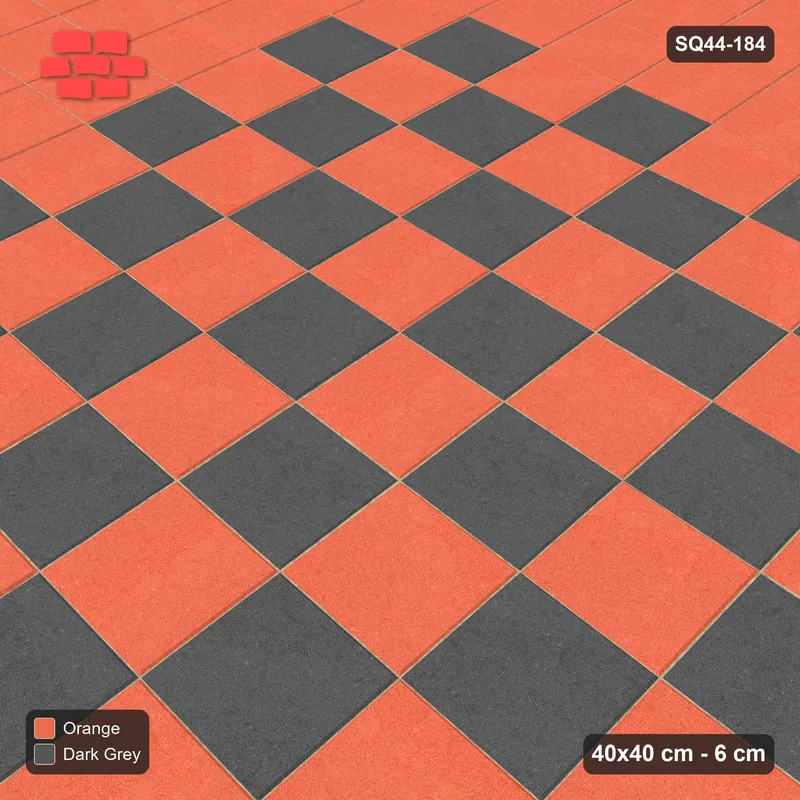 Interlock (Pasco) 40x40 cm · SQ44-184 · Triple Course Border with Checker Field · Side view Interlock (Pasco) 40x40 cm · SQ44-184 · Triple Course Border with Checker Field · Side view