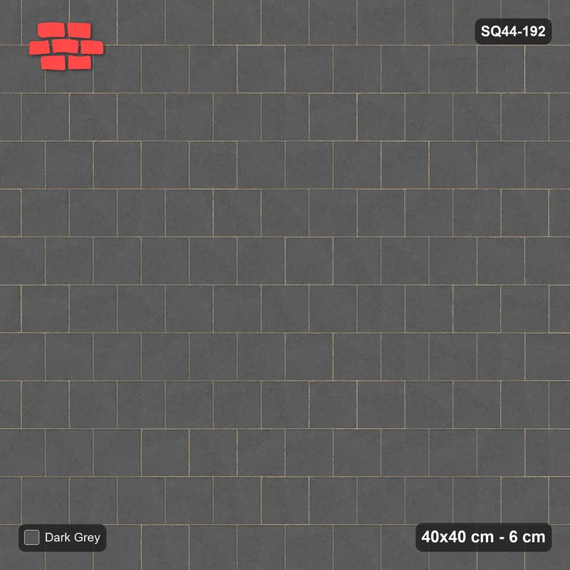 Interlock (Pasco) 40x40 cm · SQ44-192 · Running Bond, Half Offset · Top view Interlock (Pasco) 40x40 cm · SQ44-192 · Running Bond, Half Offset · Top view