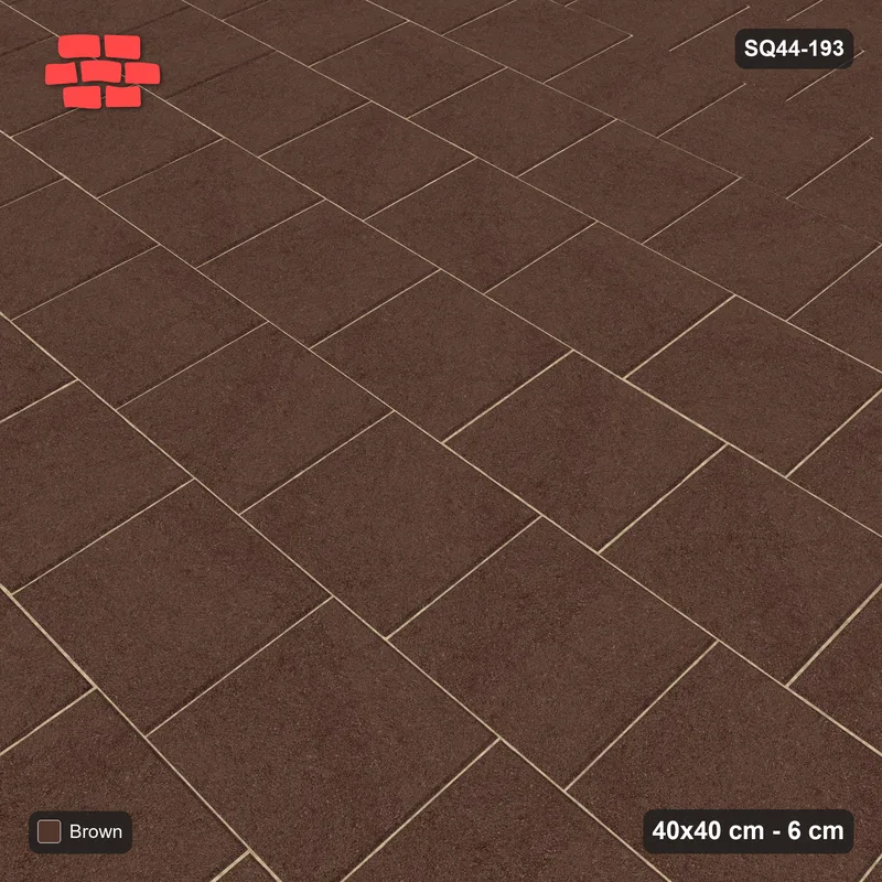 Interlock (Pasco) 40x40 cm · SQ44-193 · Running Bond, Third Offset · Side view Interlock (Pasco) 40x40 cm · SQ44-193 · Running Bond, Third Offset · Side view