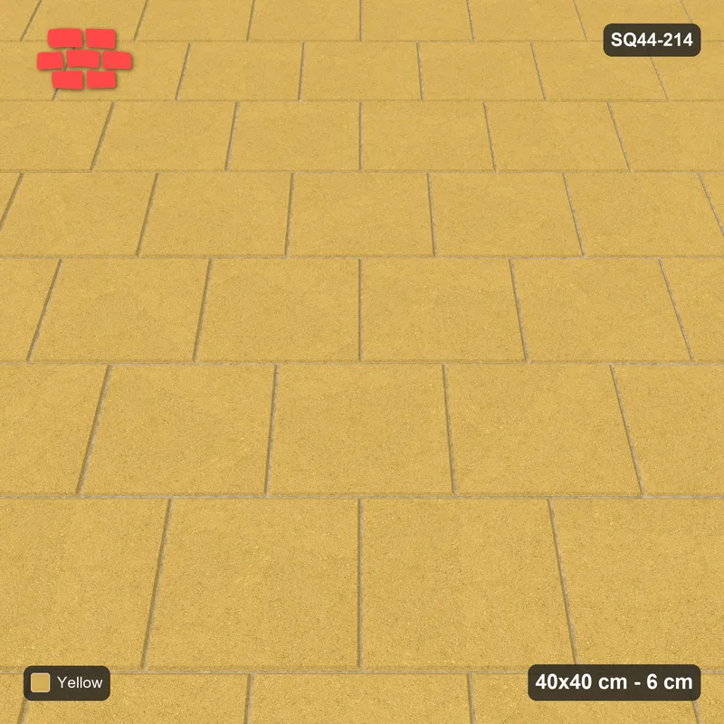 Interlock (Pasco) 40x40 cm · SQ44-214 · Diagonal Running Bond · Side view Interlock (Pasco) 40x40 cm · SQ44-214 · Diagonal Running Bond · Side view