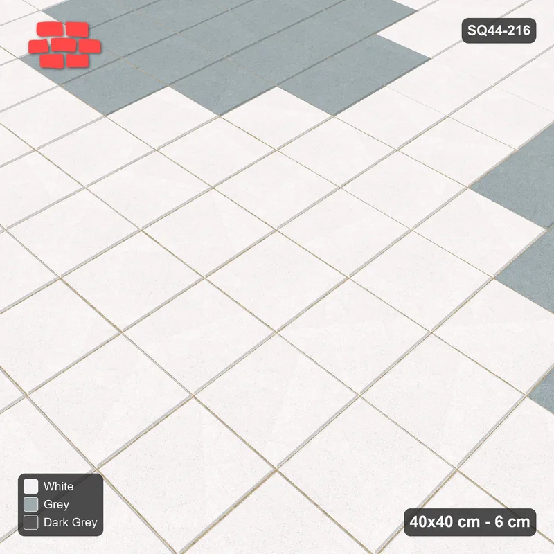 Interlock (Pasco) 40x40 cm · SQ44-216 · Large Stepped Diamonds · Side view Interlock (Pasco) 40x40 cm · SQ44-216 · Large Stepped Diamonds · Side view
