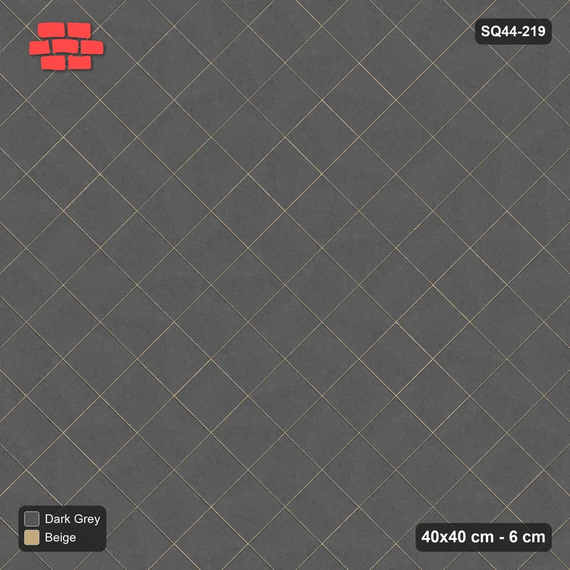Interlock (Pasco) 40x40 cm · SQ44-219 · Diagonal Stack in Kerb Frame · Top view Interlock (Pasco) 40x40 cm · SQ44-219 · Diagonal Stack in Kerb Frame · Top view