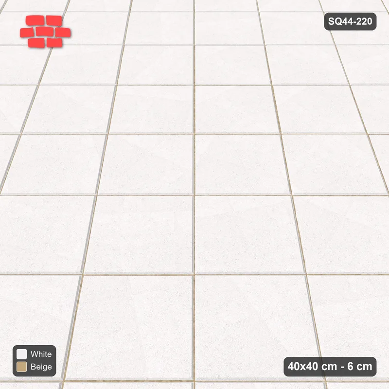 Interlock (Pasco) 40x40 cm · SQ44-220 · Diagonal Stack in Kerb Frame · Side view Interlock (Pasco) 40x40 cm · SQ44-220 · Diagonal Stack in Kerb Frame · Side view