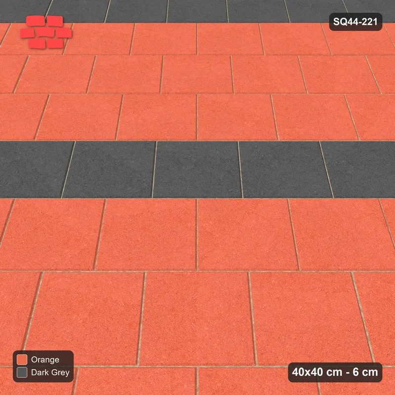 Interlock (Pasco) 40x40 cm · SQ44-221 · Diagonal Running with Stripes · Side view Interlock (Pasco) 40x40 cm · SQ44-221 · Diagonal Running with Stripes · Side view