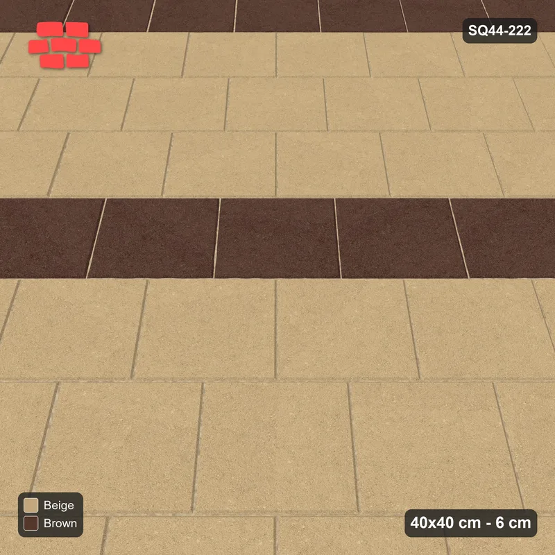 Interlock (Pasco) 40x40 cm · SQ44-222 · Diagonal Running with Stripes · Side view Interlock (Pasco) 40x40 cm · SQ44-222 · Diagonal Running with Stripes · Side view