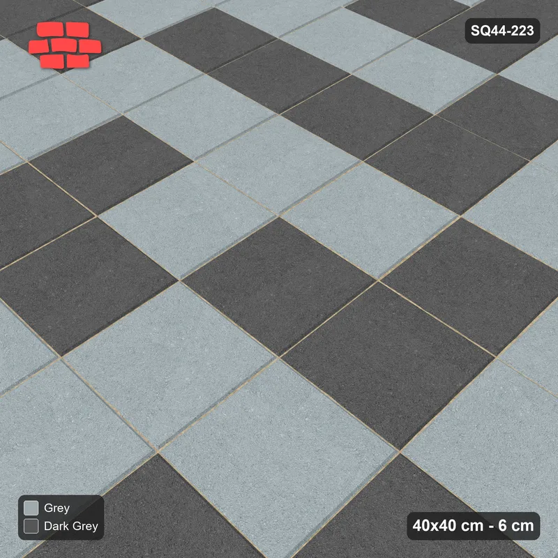 Interlock (Pasco) 40x40 cm · SQ44-223 · Stack Bond Tonal Blend · Side view Interlock (Pasco) 40x40 cm · SQ44-223 · Stack Bond Tonal Blend · Side view