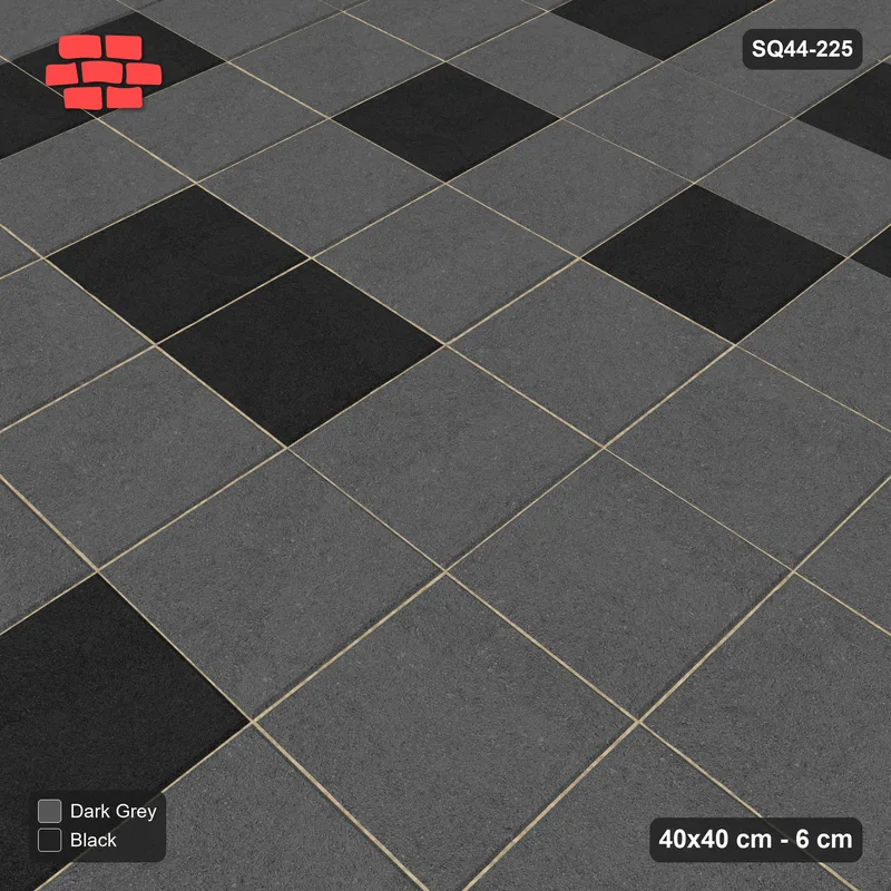 Interlock (Pasco) 40x40 cm · SQ44-225 · Stack Bond Tonal Blend · Side view Interlock (Pasco) 40x40 cm · SQ44-225 · Stack Bond Tonal Blend · Side view