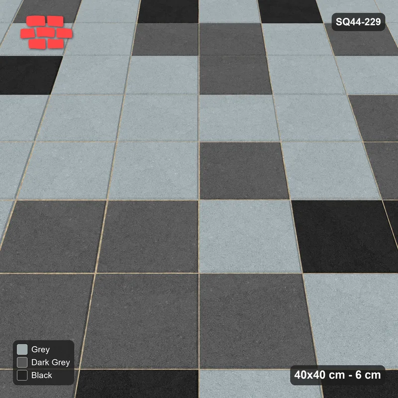 Interlock (Pasco) 40x40 cm · SQ44-229 · Diagonal Tonal Blend · Side view Interlock (Pasco) 40x40 cm · SQ44-229 · Diagonal Tonal Blend · Side view