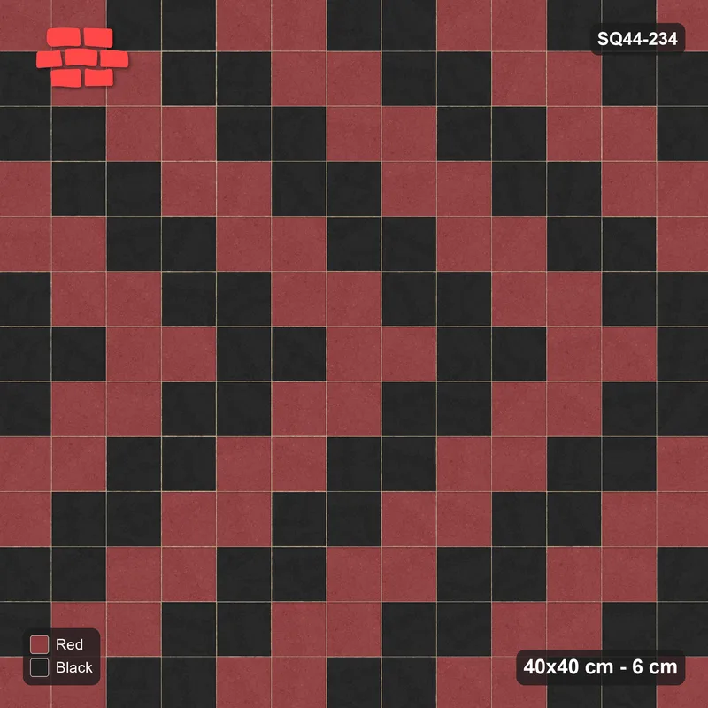 Interlock (Pasco) 40x40 cm · SQ44-234 · Zigzag Chevron Stripes · Top view Interlock (Pasco) 40x40 cm · SQ44-234 · Zigzag Chevron Stripes · Top view