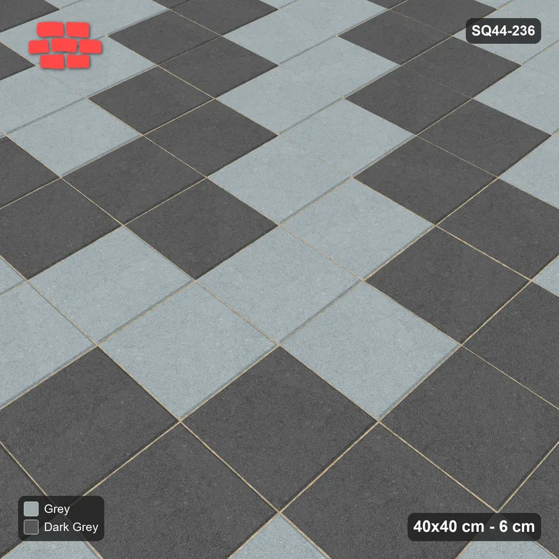 Interlock (Pasco) 40x40 cm · SQ44-236 · Zigzag Chevron Stripes · Side view Interlock (Pasco) 40x40 cm · SQ44-236 · Zigzag Chevron Stripes · Side view