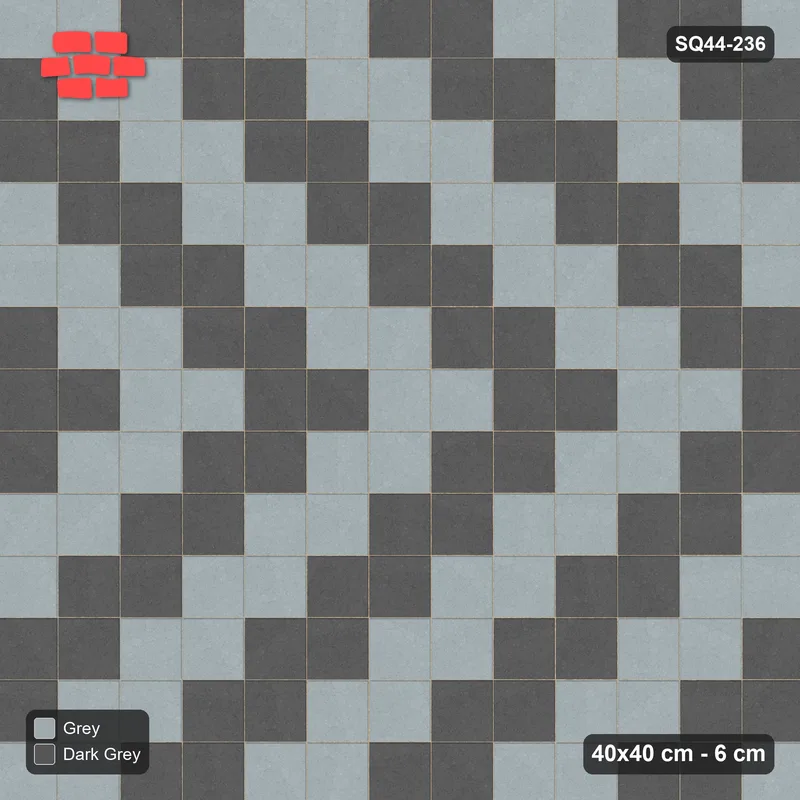 Interlock (Pasco) 40x40 cm · SQ44-236 · Zigzag Chevron Stripes · Top view Interlock (Pasco) 40x40 cm · SQ44-236 · Zigzag Chevron Stripes · Top view